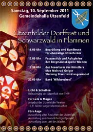 Utzenfelder Dorffest und Schwarzwald in Flammen